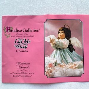 NIB Paradise Galleries Now I Lay Me Down To Sleep porcelain doll